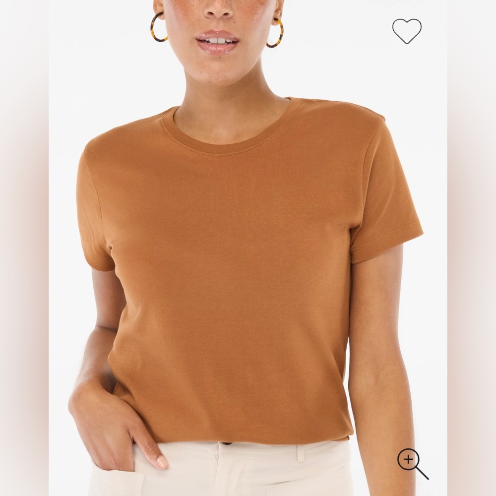 J. Crew Essential short-sleeve crewneck tee •size xs •NWT •CE309 •Mocha Latte